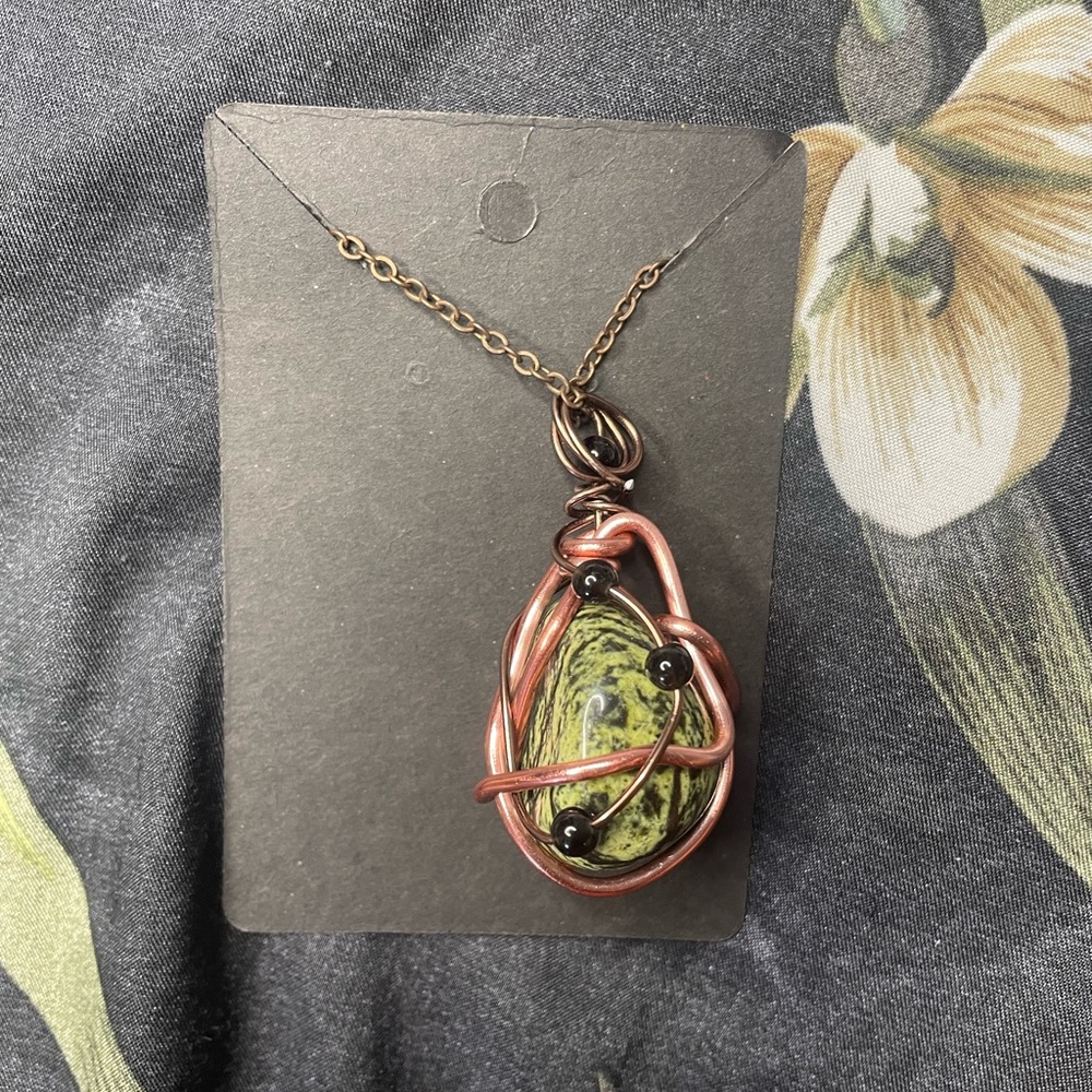 Nephrite Jade with Black Obsidian necklace